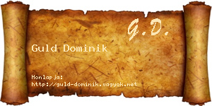 Guld Dominik névjegykártya